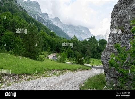 Scenic nature view of Albanian nature. Alpin environment background ...