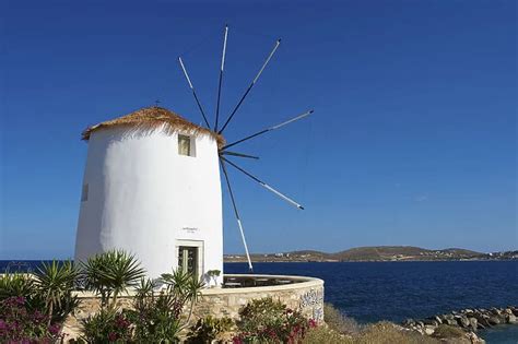 Windmill In Parikia Paros Island Cyclades Greece Photos Puzzles