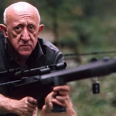 Film Still Of Mike Ehrmantraut Aiming A Sniper Rifle Stable