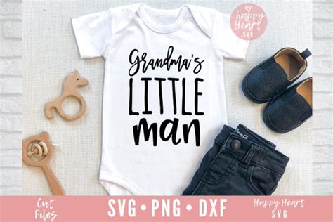 Grandmas Little Man Svg Grandma Quote Svg Grandma Svg Etsy