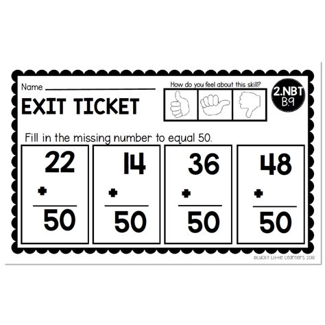 Nd Grade Exit Tickets Numbers Operations In Base Ten Nbt B