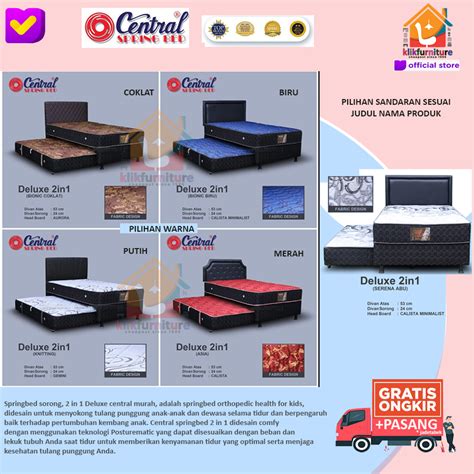 Set Deluxe Plus Pocket Spring Sandaran X Central Springbed