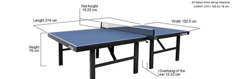 Official Ping Pong Table Size & Dimensions