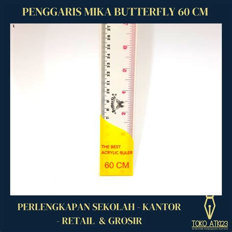 Jual Penggaris Mika Plastik 60 Cm Merk Butterfly Shopee Indonesia