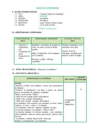 SESION DE INGLES 29 04 1 Docx