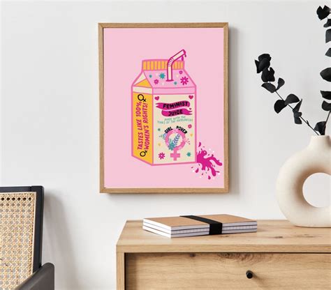 Feminist Printable Wall Art Feminist Juice Feminism Art Etsy