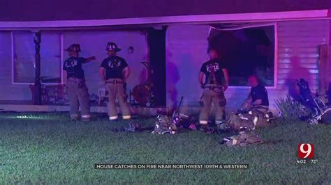 Firefighters Battle House Fire In Nw Oklahoma City