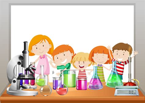 Diseño De Bordes Con Niños Y Laboratorio 366714 Vector En Vecteezy