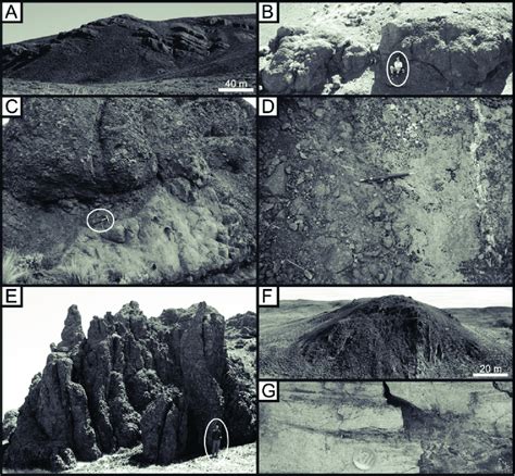 Lava Facies A Outcrop Scale Photograph Of The Andesitic Lava Flow