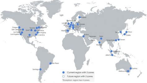 Google Clouds Data Center Locations Regions And Availability Zones