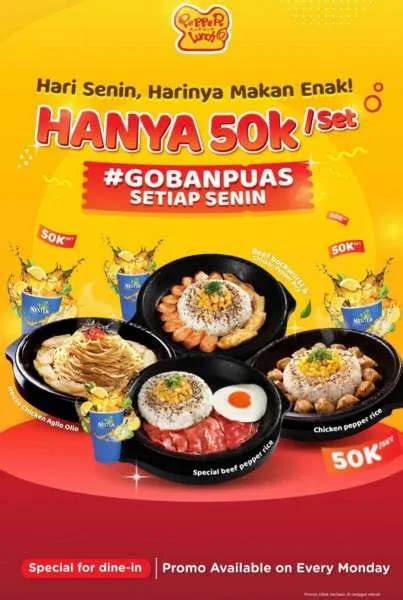 Promo Pepper Luch Setiap Senin Ada Goban Puas Aneka Menu Rp