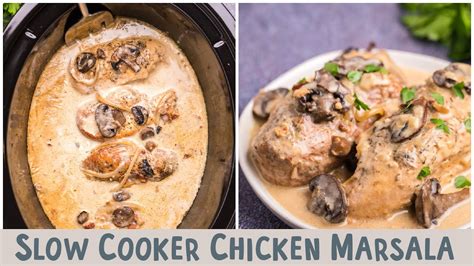 Slow Cooker Chicken Marsala 🍗🍷 Creamy Mushroom Wine Chicken Youtube