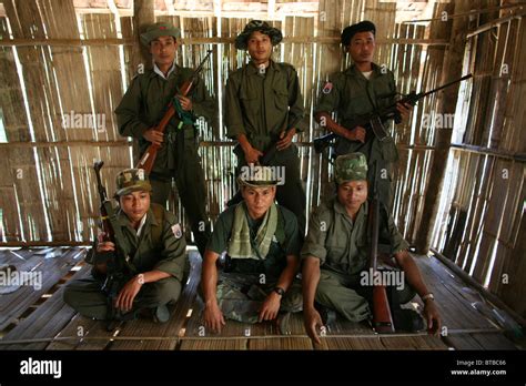 Karen National Union KNU Rebels In Burma Stock Photo Alamy