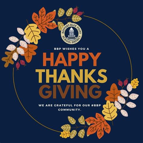 Happy Thanksgiving Bayport Blue Point School District