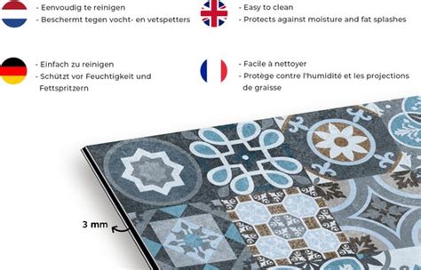 Spatscherm Keuken X Cm Kookplaat Achterwand Design Bloem