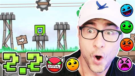 A 22 Platformer Level Of Each Difficulty 2 10⭐️ Geometry Dash Youtube