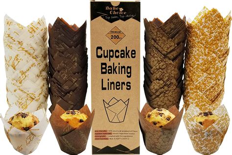 Bake Choice Nordic Paper Pcs Tulip Muffin Cases For Baking Fancy