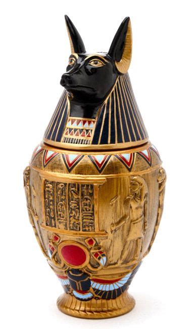 Anubis Canopic Large Ancient Egypt Art Canopic Jars Ancient Egypt