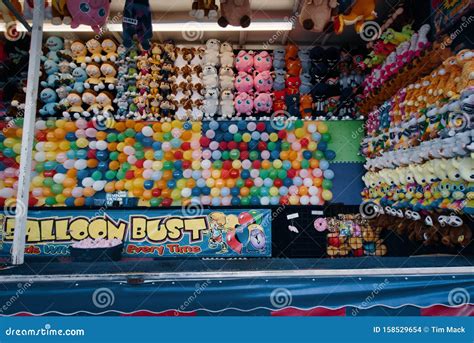 Balloon Pop Game At Local Fair Editorial Stock Image Image Of Arcade