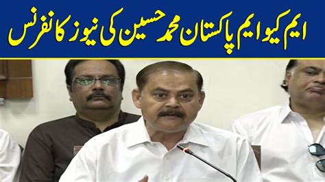 🔴live Mqm Leader Muhammad Hussain S Press Conference Dawn News Youtube