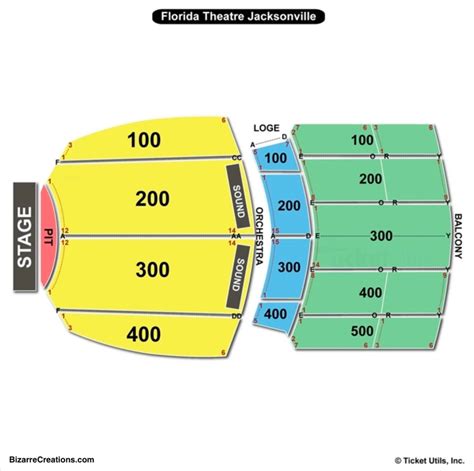 Florida Theater Seating Chart - Theater Seating Chart