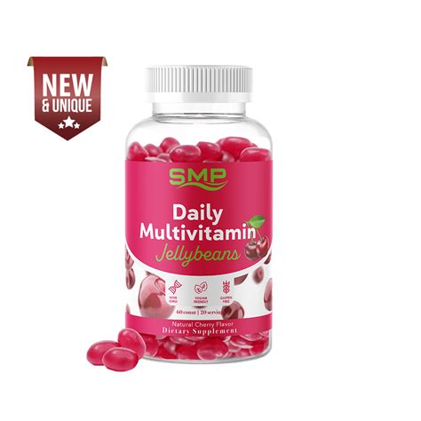 Private Label Multivitamin Jellybeans Natural Cherry Flavor Smp Nutra