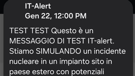 Lallerta suona su tutti i cellulari nel Torinese Cè un incidente