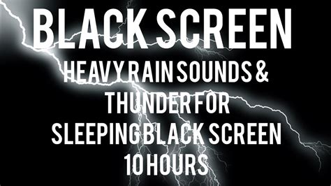 Thunderstorm Sounds And Rain For Sleeping • 10 Hours Black Screen Rain