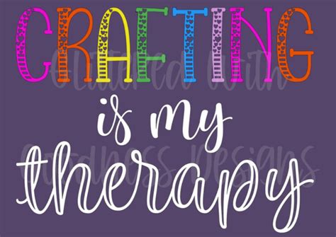 Crafting Is My Therapy Svg Etsy