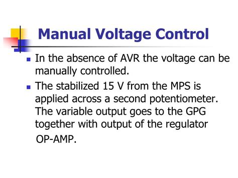 Ppt Automatic Voltage Regulator Avr Powerpoint Presentation Free