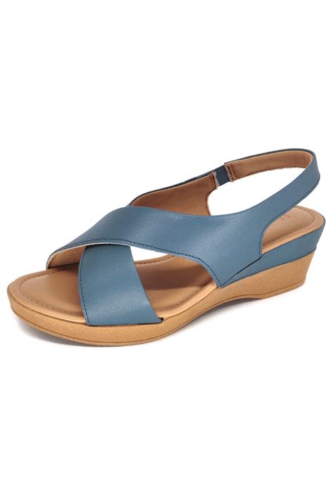 Sand Lia Usaflex Conforto Plataforma Calce F Cil Azul Compre Agora