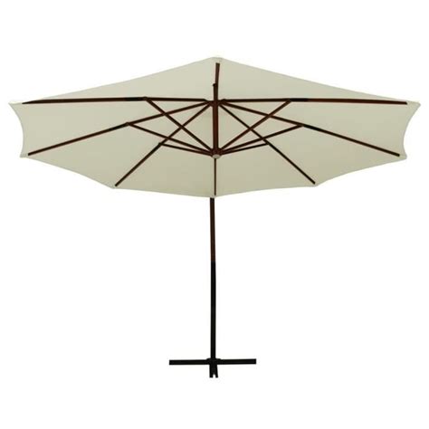 Atyhao Parasol Suspendu Avec M T En Bois Cm Blanc Sable