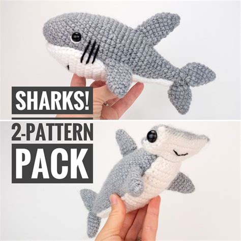 Pattern Pack Shark Patterns Crochet Shark And Hammerhead Shark Pdf