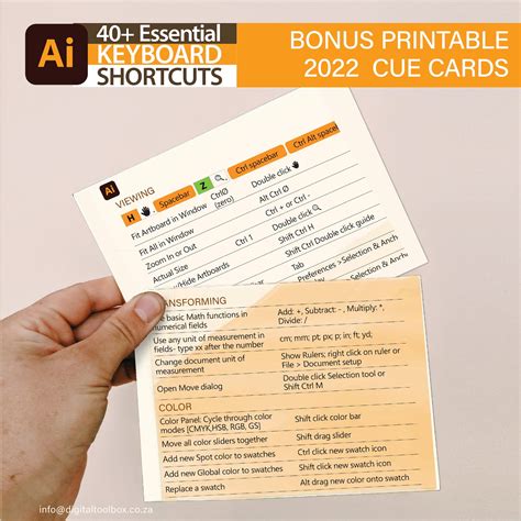 Adobe Illustrator Cheat Sheet Tools Tips Quick Reference Keyboard