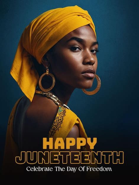 Premium Psd Psd A Poster For Juneteenth Freedom Day