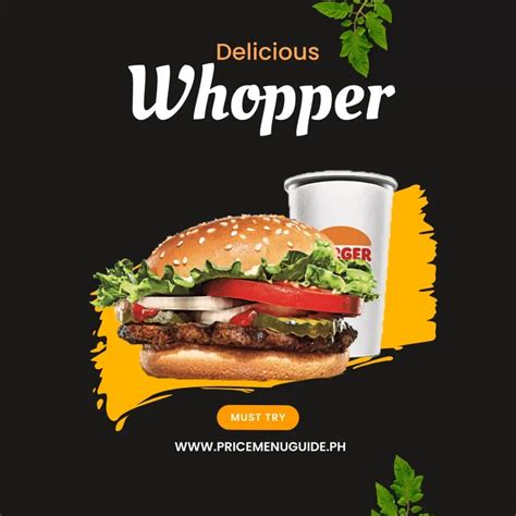 Burger King Menu Prices Philippines January 2025 Updated