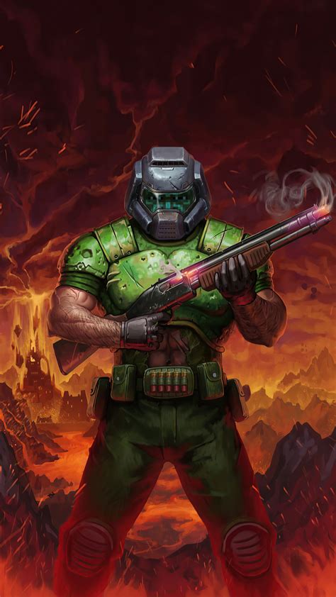 1440x2560 Doom Marine Artwork Samsung Galaxy S6,S7 ,Google Pixel XL ...