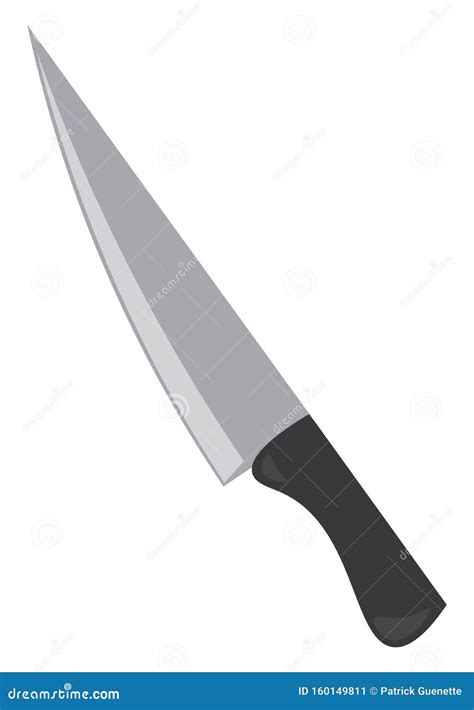 A Sharp Kitchen Knife Vector Or Color Illustration Stock Vector