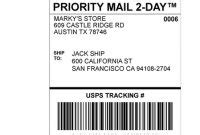 Usps Shipping Label Intended For Usps Shipping Label in Usps Shipping ...