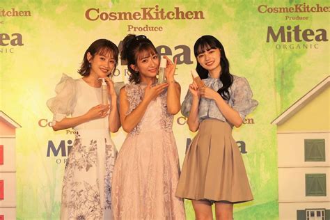 📸 画像：＜mitea Organic新商品発表会イベント＞（2022年10月3日）｜アンジュルム 上國料萌衣、辻󠄀希美＆高橋愛とのダンス披露