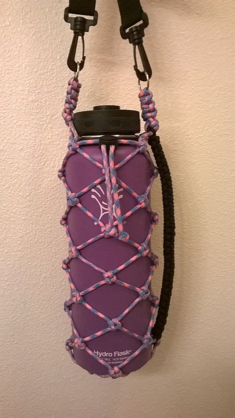 Oz Handmade Paracord Water Bottle Holder With Side Handle And