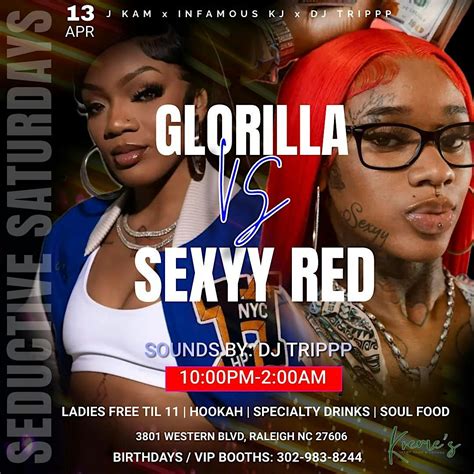 Seductive Saturdays Glorilla Vs Sexyy Red 3801 Western Blvd Raleigh 13 April To 14 April