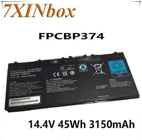 7XINbox 14 4V 45Wh 3150mAh Original FPCBP374 Laptop Battery For Fujitsu