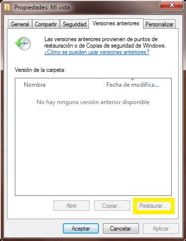 C Mo Restaurar Versiones Anteriores De Un Archivo En Windows