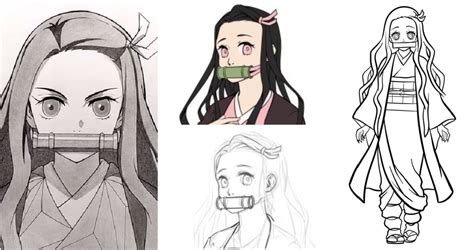 Nezuko Drawing Easy Step By Step