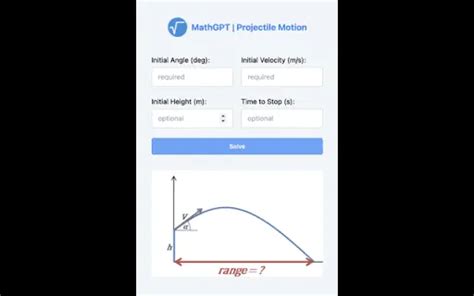 투사체 운동 계산기 물리학 문제 쉽게 해결하기 Creati ai