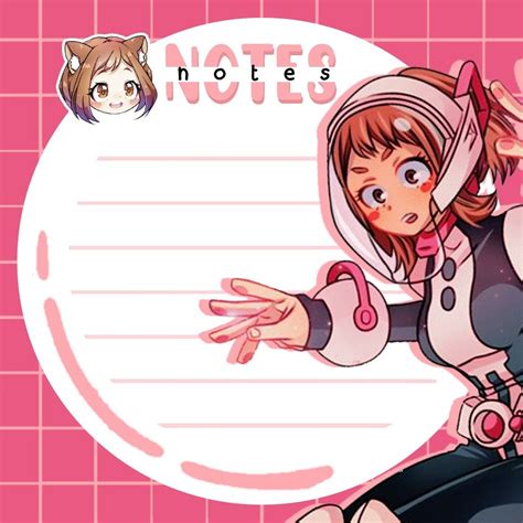 Ochako Uraraka Adesivos Sticker Modelo De Boneca De Papel