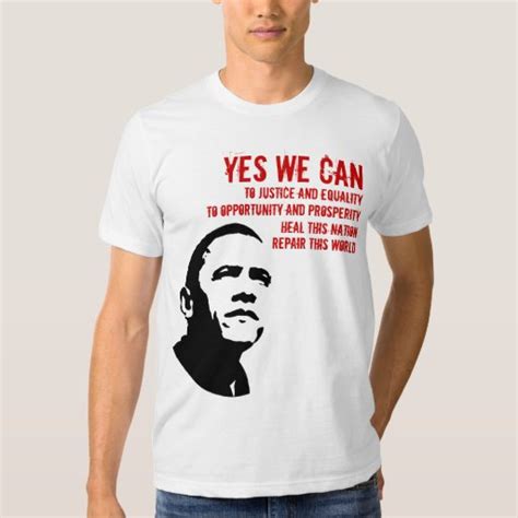 Barack Obama: YES WE CAN.... T-Shirt | Zazzle