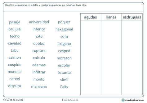 15 Palabras Agudas Graves Y Esdrujulas Armes Images