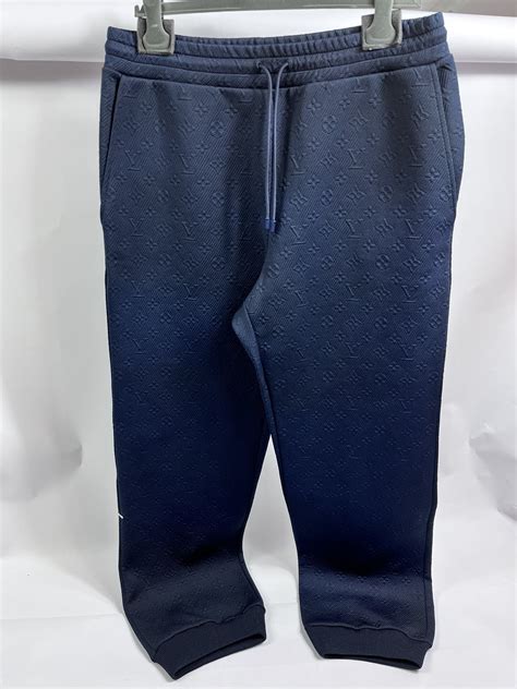 Louis Vuitton Monogram Navy Sweatpants Grailed